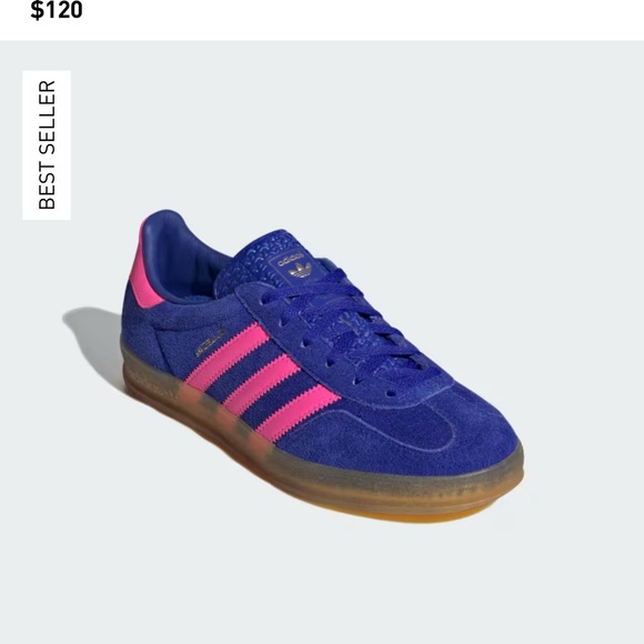 Blue and pink Adidas Gazelles worn ONCE (rare!!!) - Picture 6 of 7